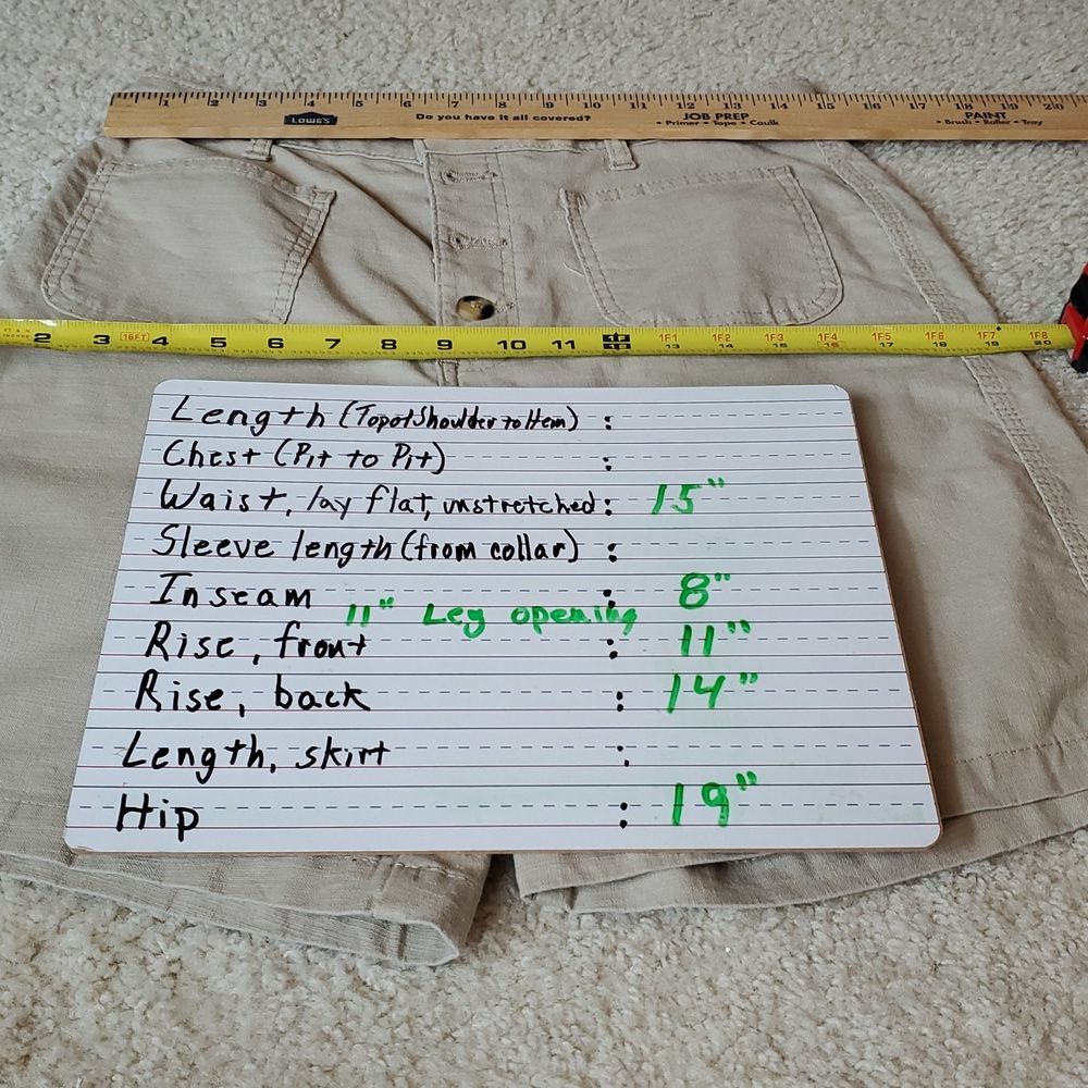 Lee Tan Flat Front Stretch Khaki Chino Shorts Size 10 Medium - Picture 8 of 9